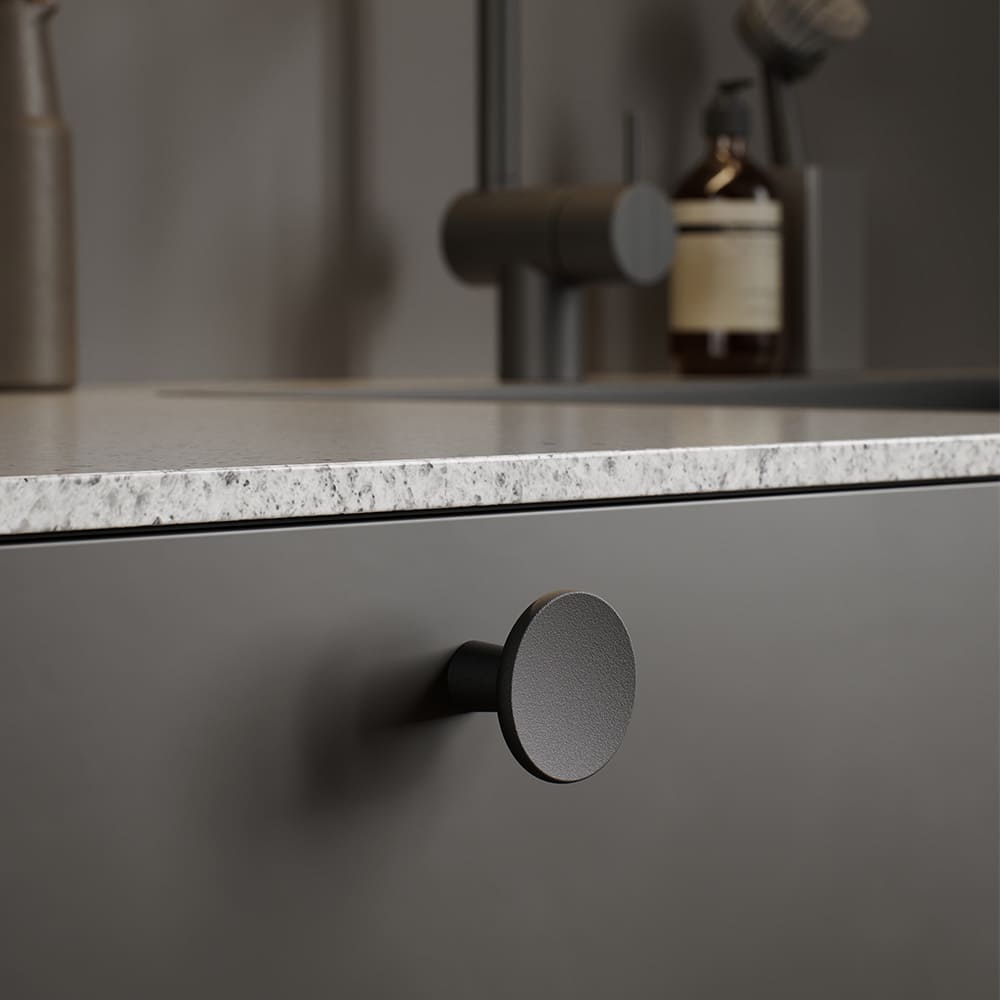 Bouton Terra - Noir Mat