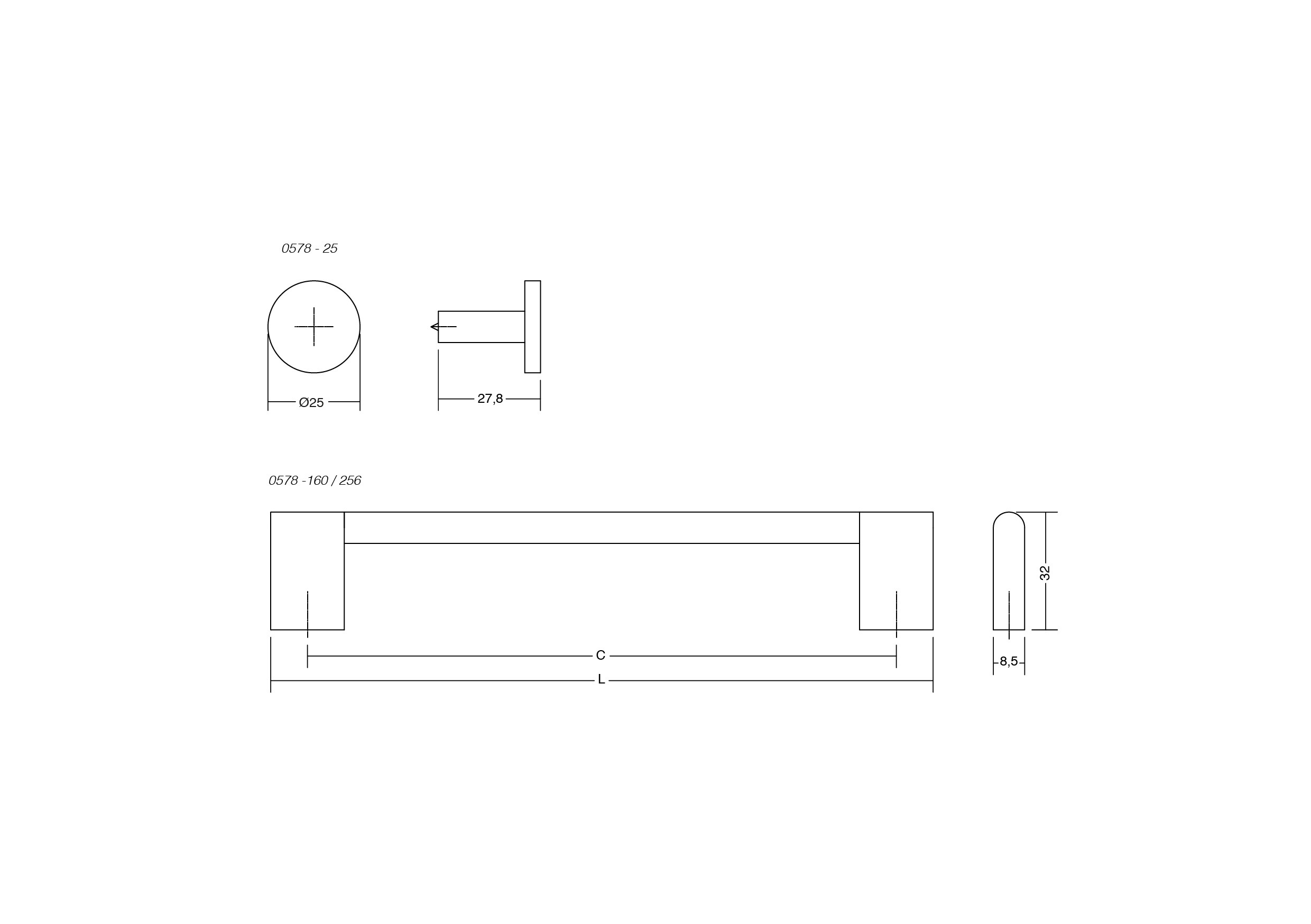 Bouton Nexx Ø25mm - Bronze Brossé