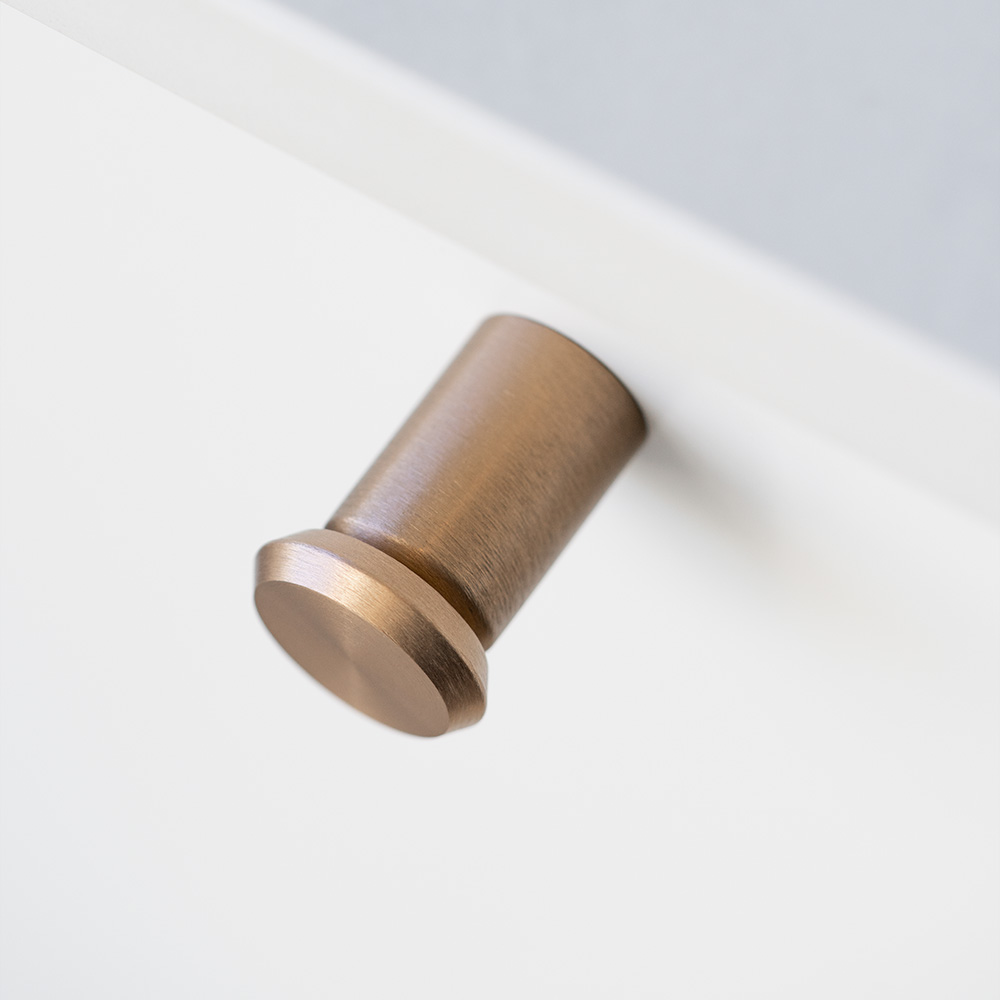 Bouton Fase Ø23mm - Laiton Brossé Foncé