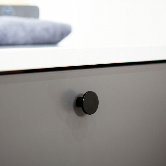 Bouton Como - Noir Mat