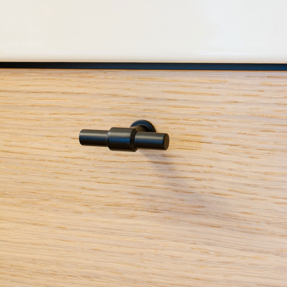 Bouton T-Type  - Noir Mat