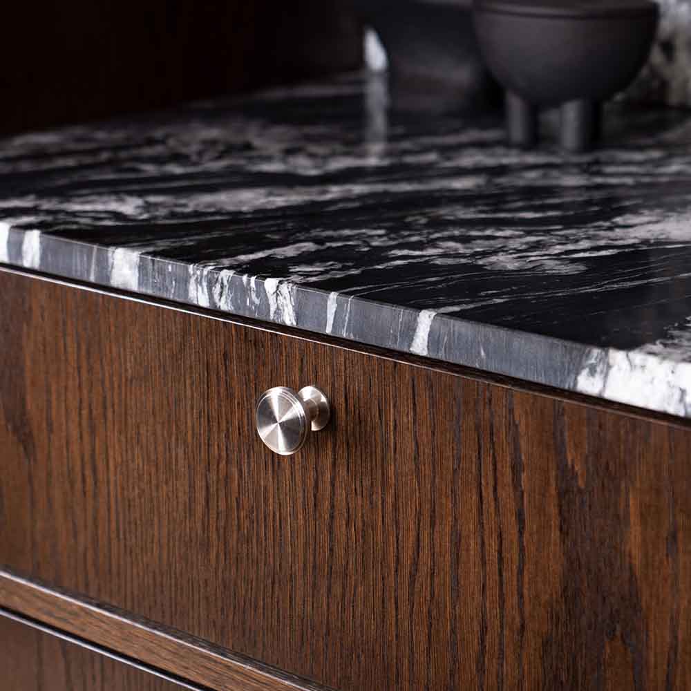 Bouton Uno - Inox Brossé