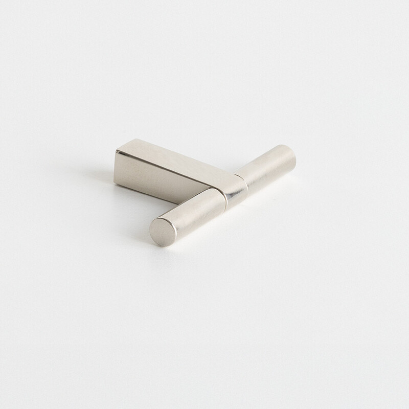 Bouton T Petit - Plaqué Nickel