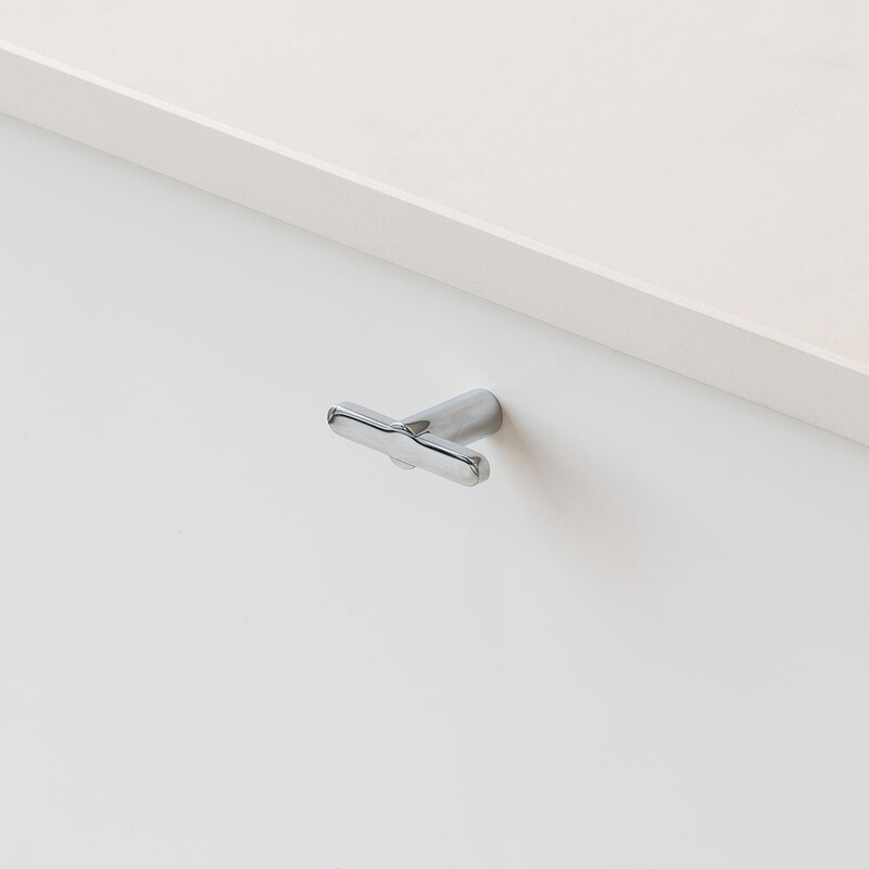 Bouton T Flow - Chrome Poli