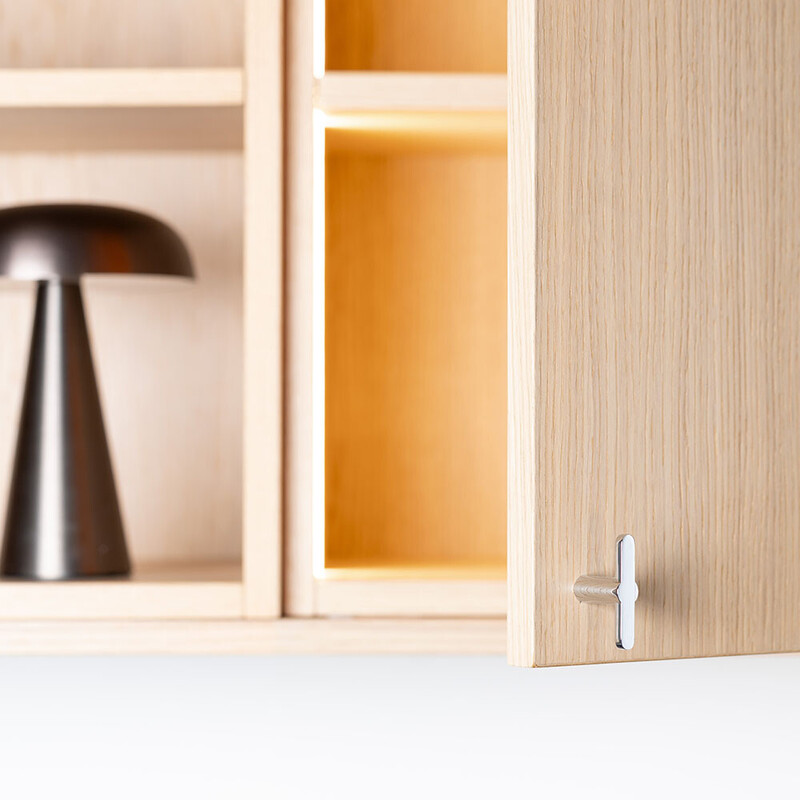 Bouton T Flow - Chrome Poli