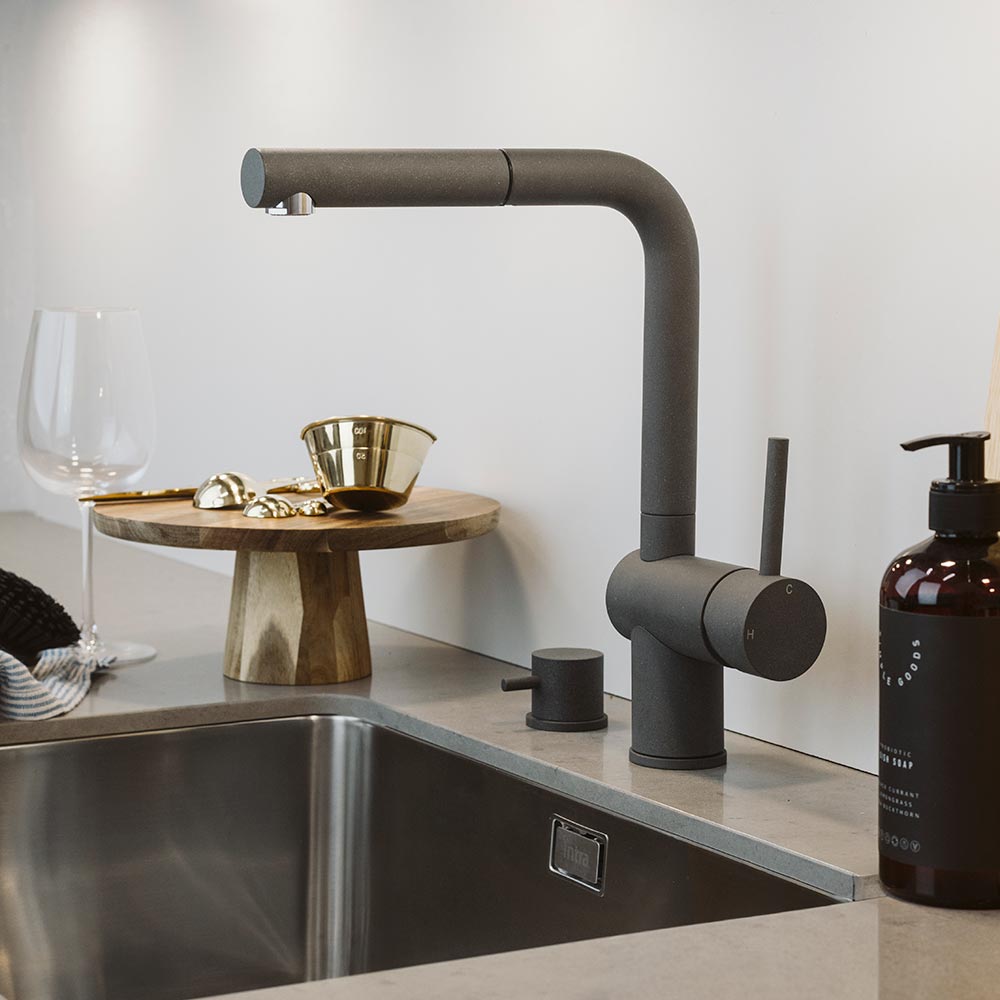 Mitigeur de Cuisine Venedig - Bec Extractible - Silgranit Rockgrey