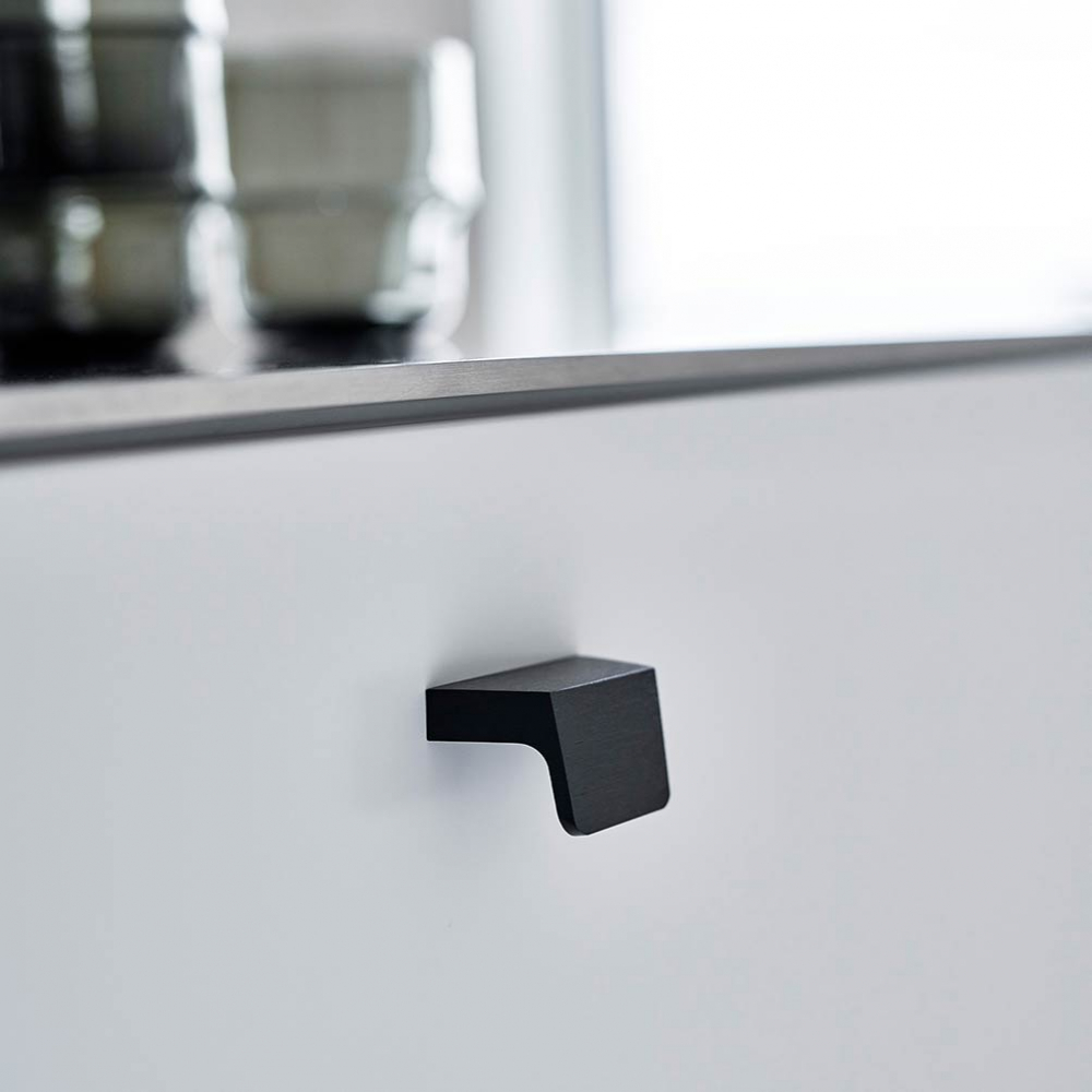Bouton Envelope  - 32mm - Noir Brossé