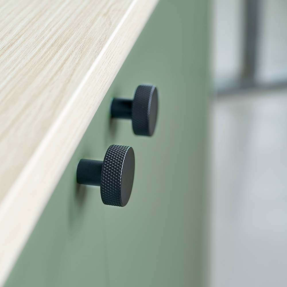 Bouton d'armoire Simon - 35mm - Noir mat