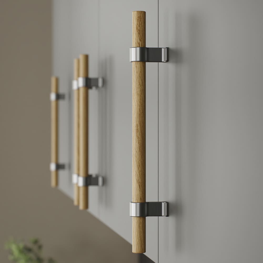 Poignée Bond - Chêne/Aspect Inox