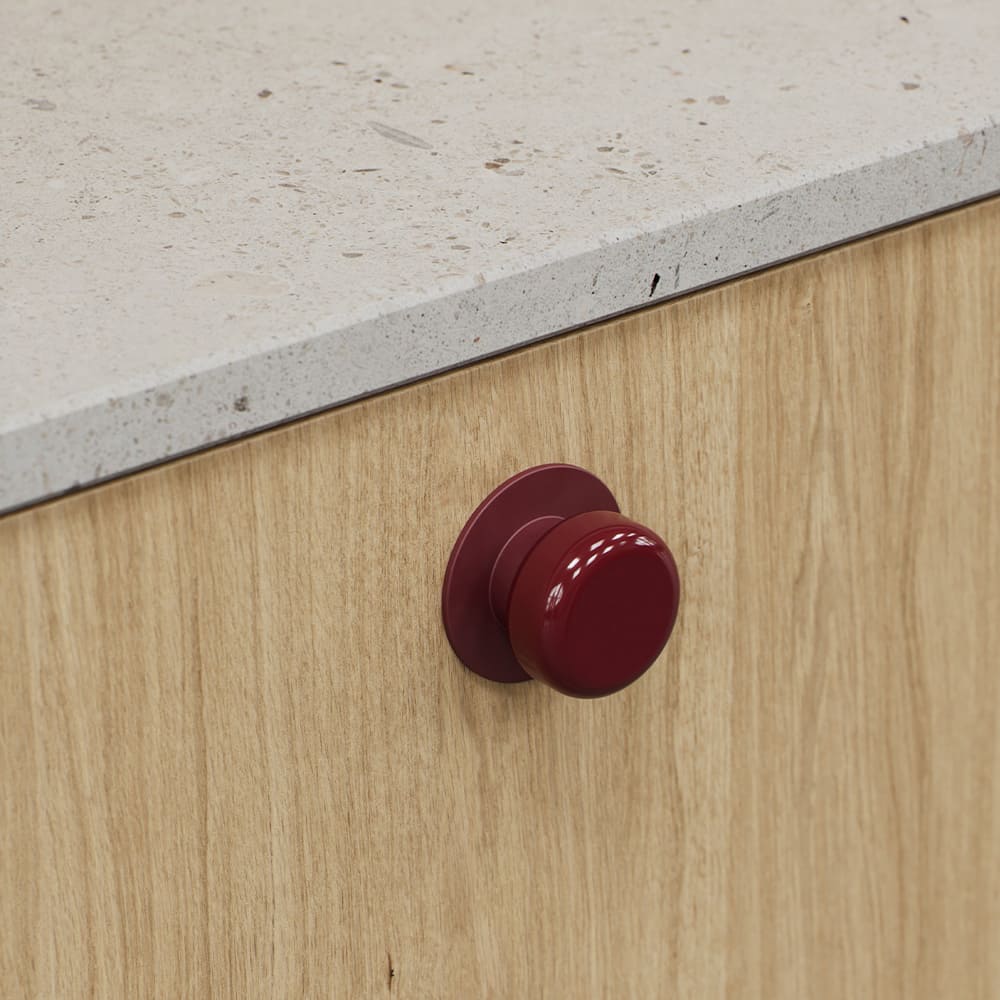 Bouton Colette - 50mm - Glossy Maroon Red