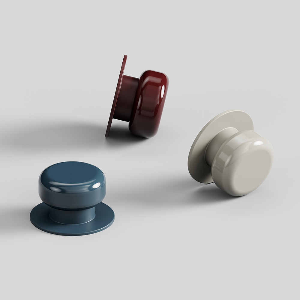 Bouton Colette - 50mm - Glossy Maroon Red