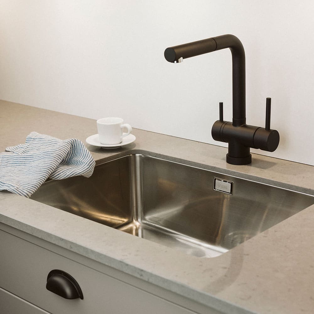 Mitigeur de Cuisine London - Bec Extractible - Noir Mat