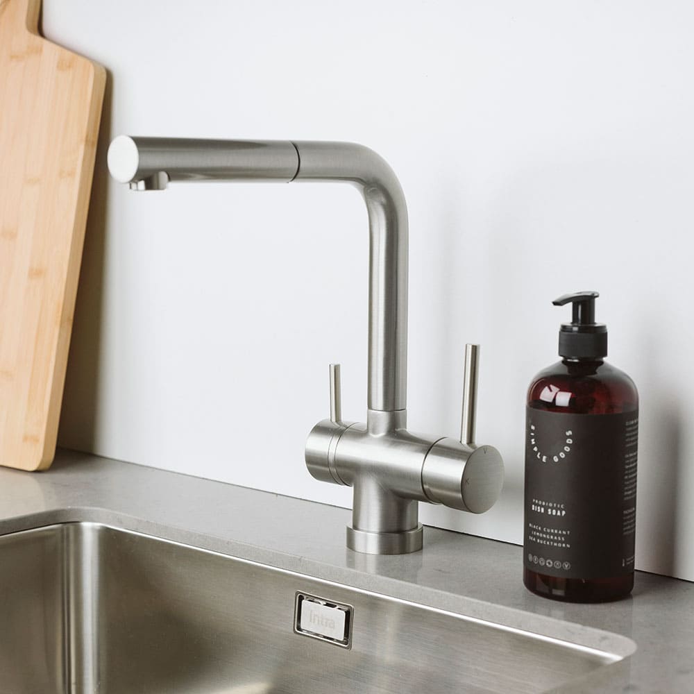 Mitigeur de Cuisine London - Bec Extractible - Acier Inoxydable