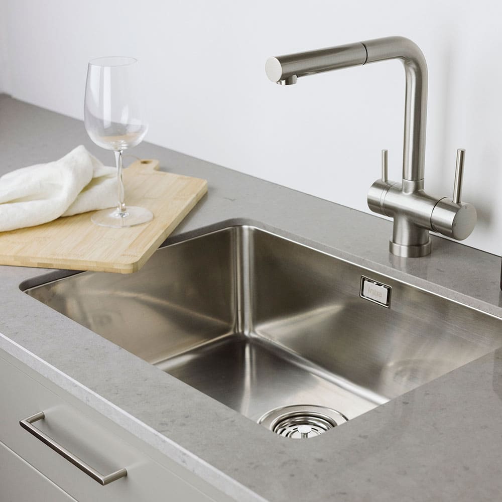 Mitigeur de Cuisine London - Bec Extractible - Acier Inoxydable