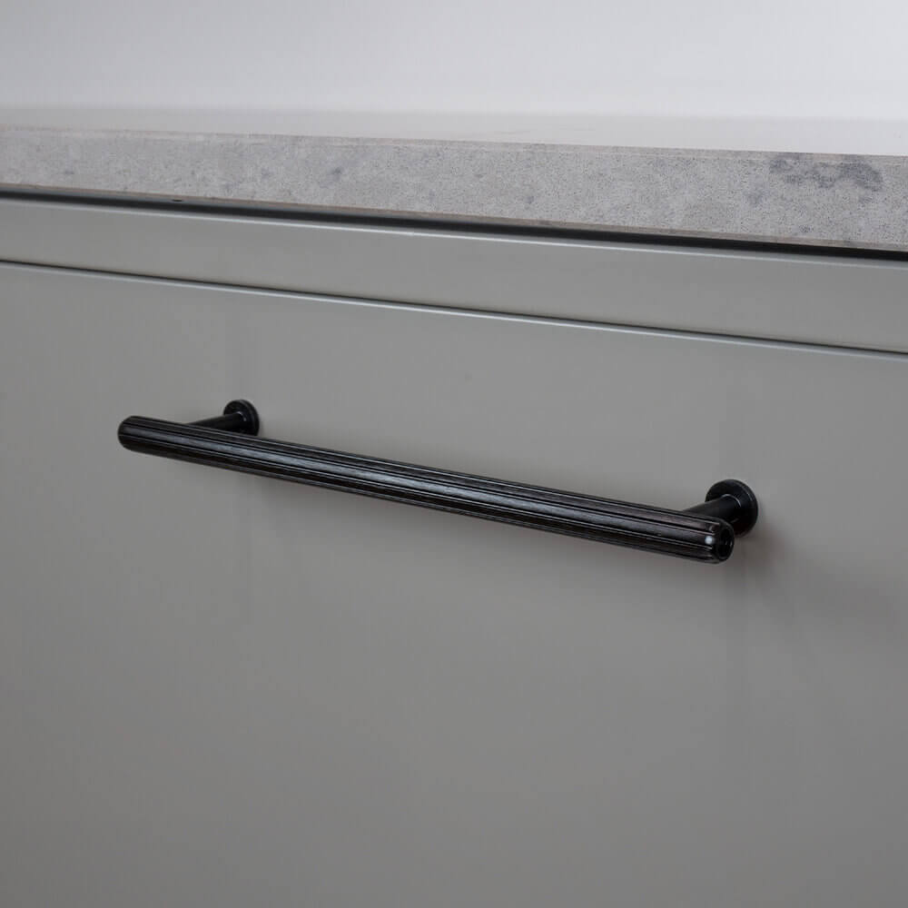 Poignée Rille Mini - 160mm - Noir Brossé