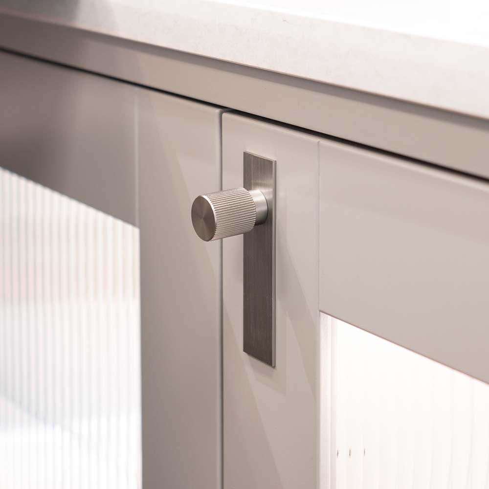 Bouton Arpa/Plaque Arrière - Aspect Acier Inoxydable