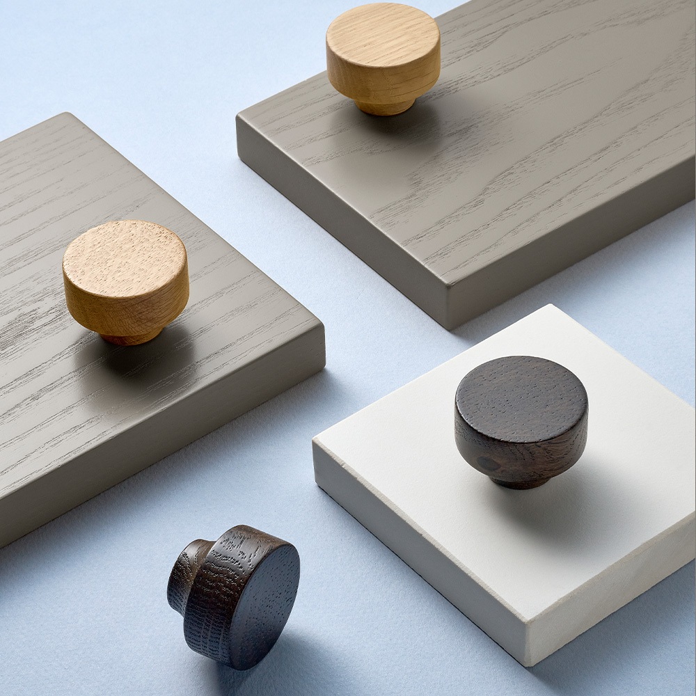 Bouton Row - 40mm - Chêne Teinté Foncé