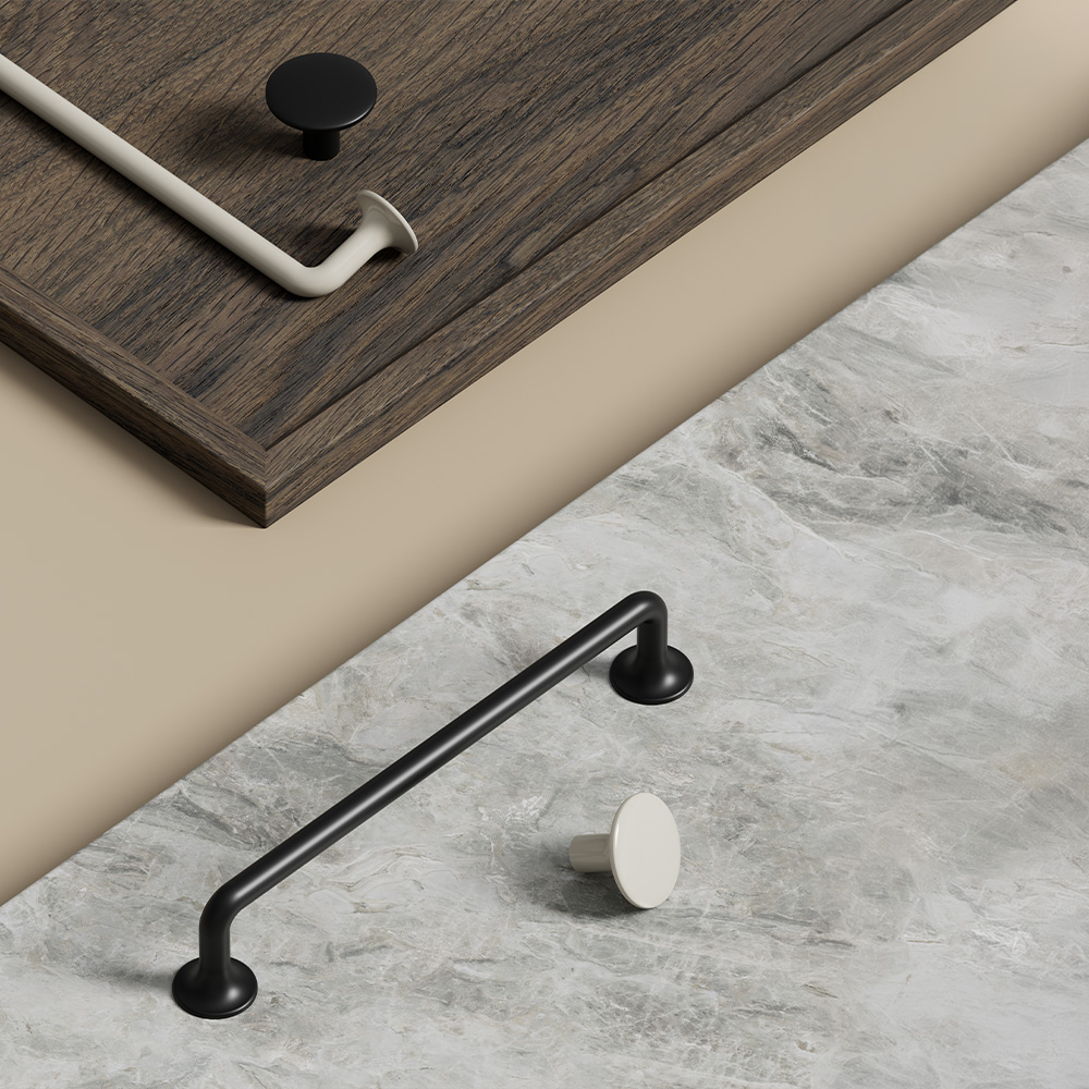 Poignée Tango - 160mm - Glossy Dusty Creme