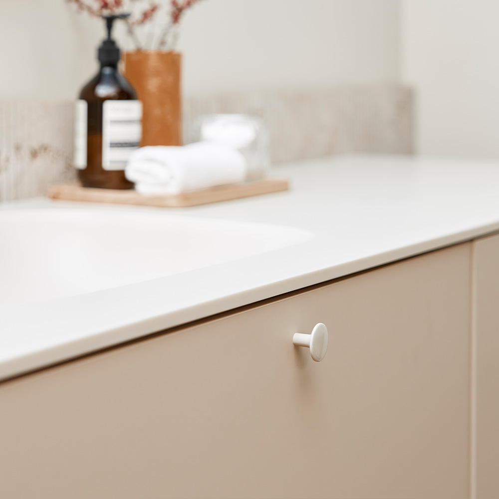 Bouton Tango - 30mm - Glossy Dusty Creme