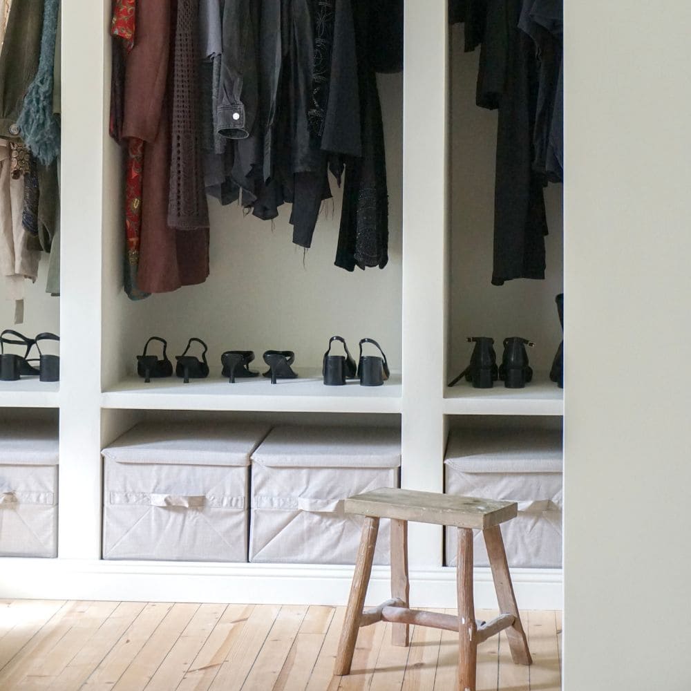Boîte de rangement avec couvercle - Beige