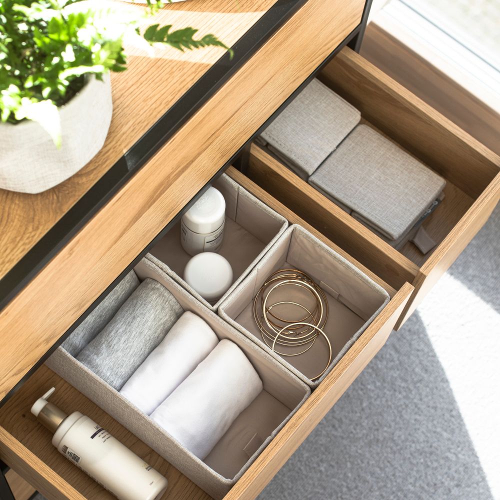 Boîte de rangement 3-set - Beige