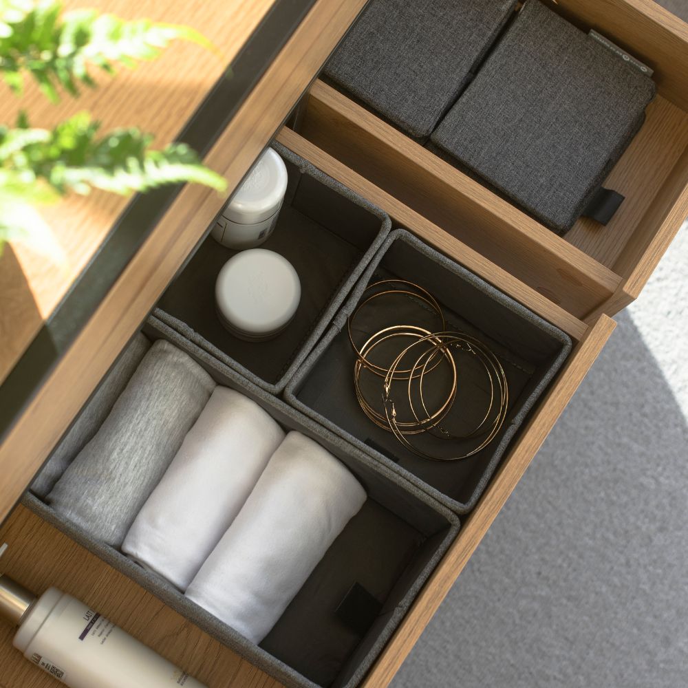 Boîte de rangement 3-set - Gris