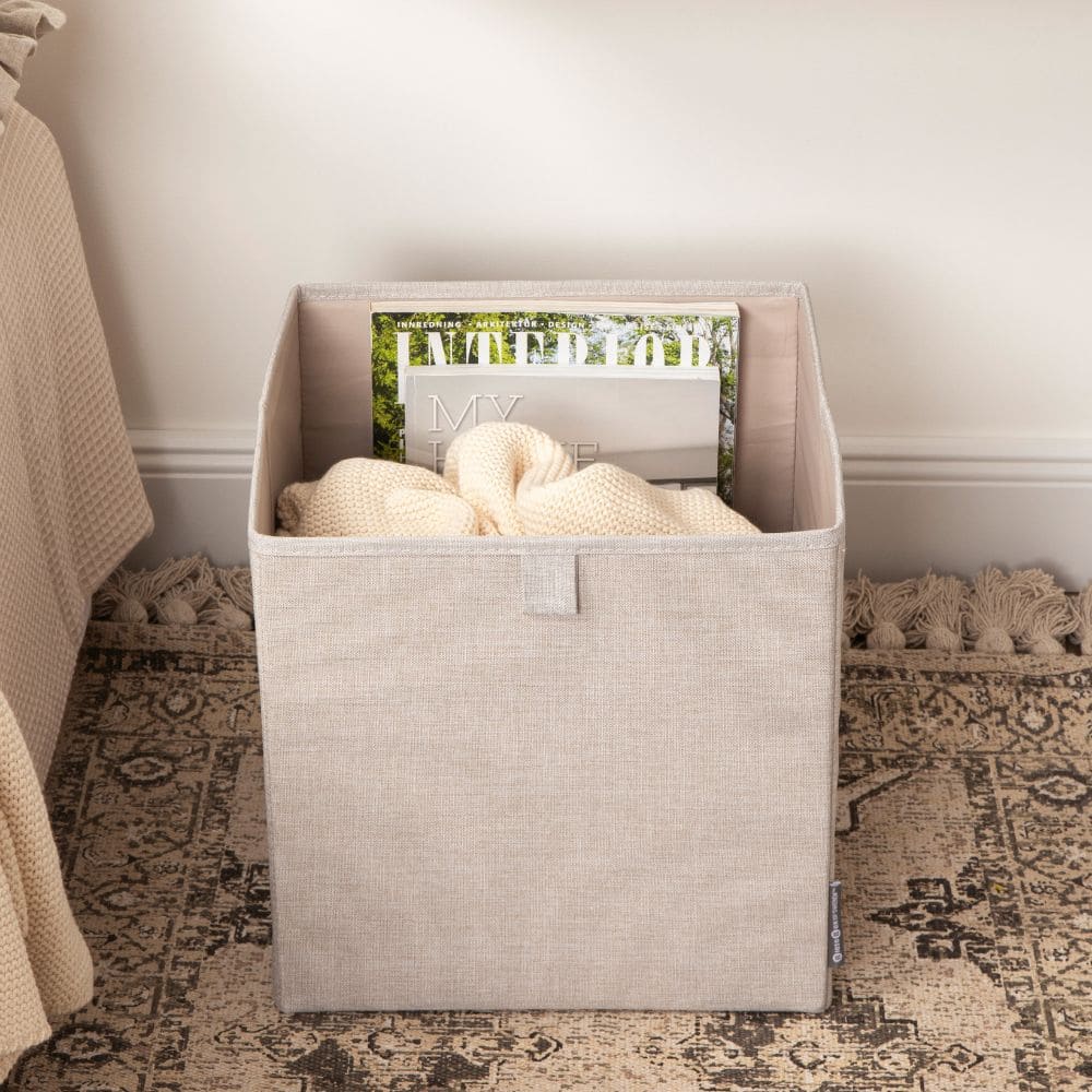 Boîte de rangement Cube - Beige
