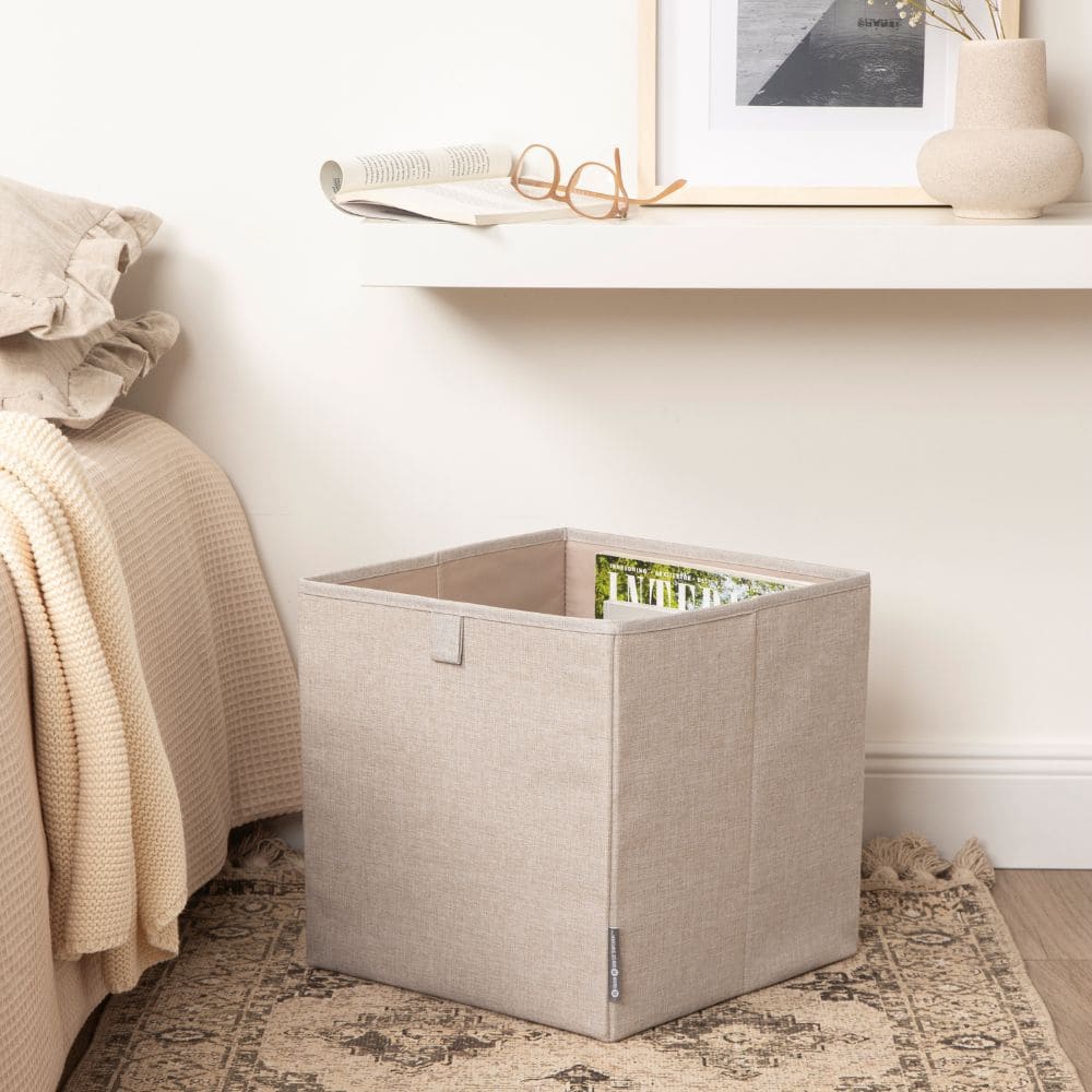 Boîte de rangement Cube - Beige