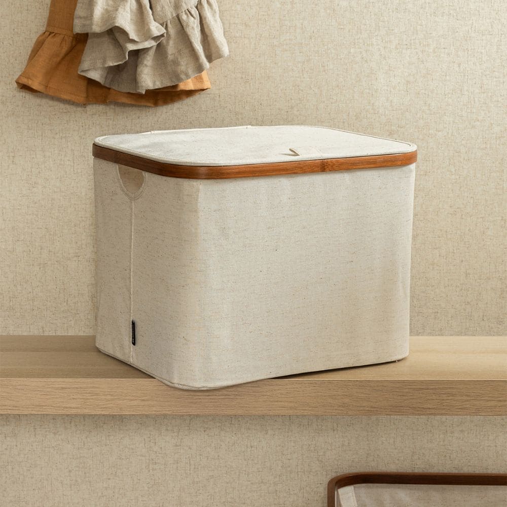 Panier De Rangement Avec Couvercle - Sable