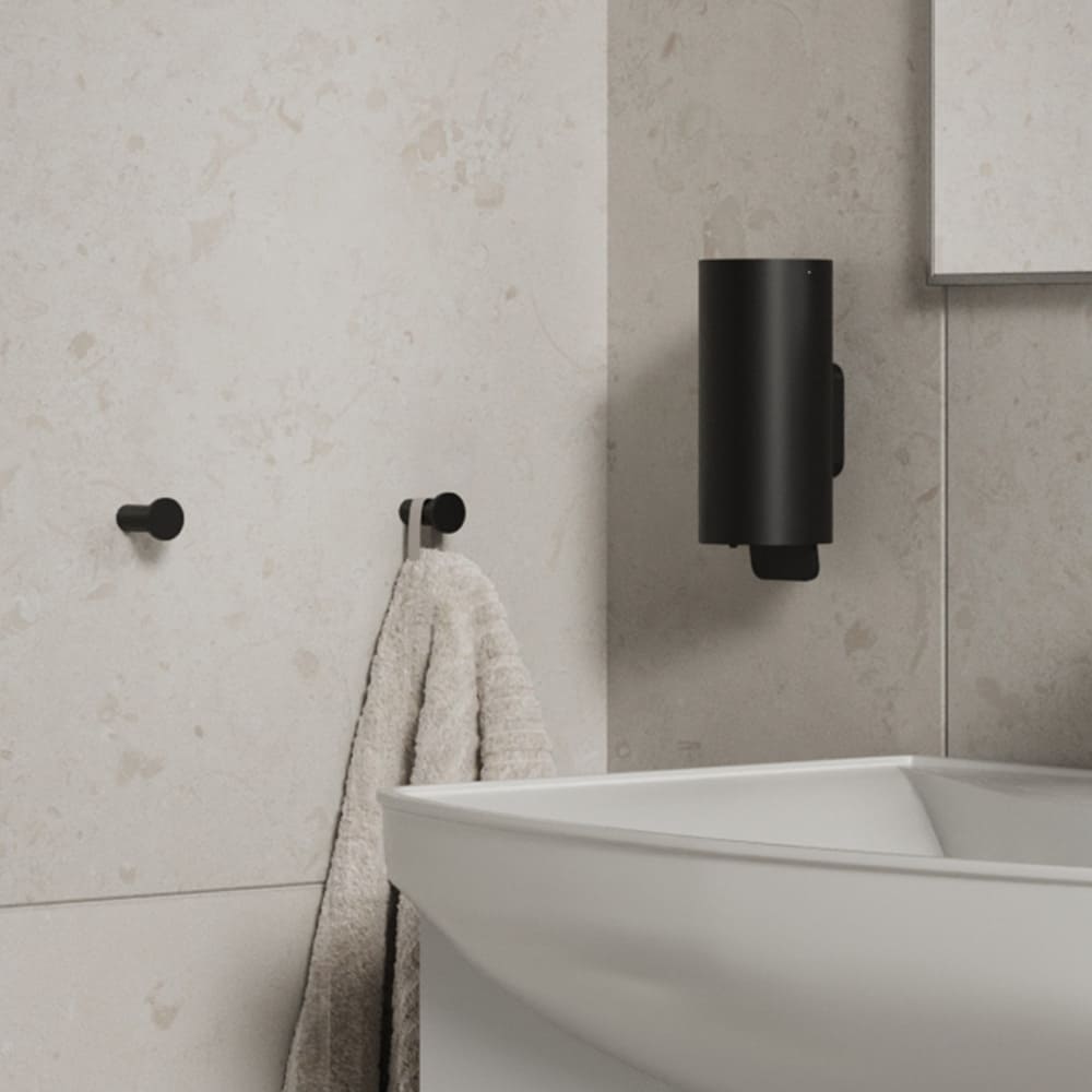 Patère Porte-serviette Stay - Noir Mat