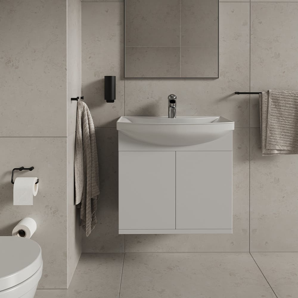 Porte Papier Toilette Stay - Noir Mat