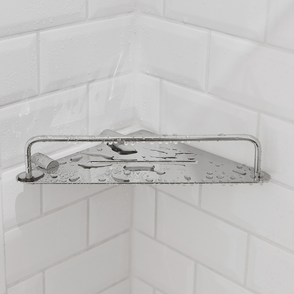 Étagère d’angle Match - Chrome Poli