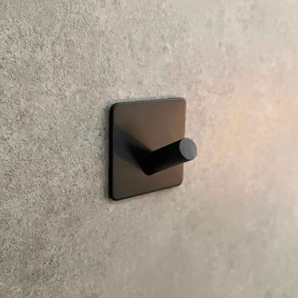 Patère Porte-serviette Base 200 1-patère - Noir Mat