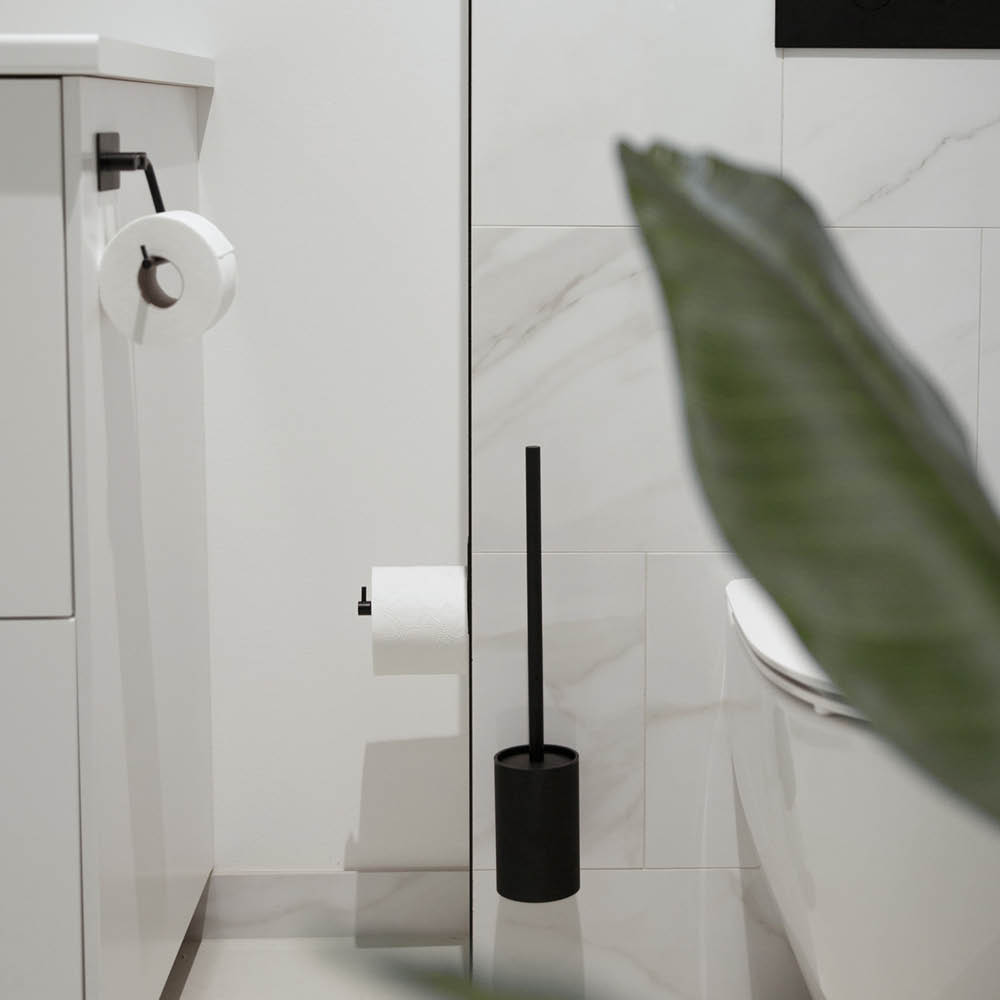 Porte Papier Toilette Base 200 - Noir Mat