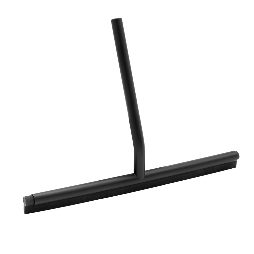 Raclette De Douche Avec Support Base - Noir Mat