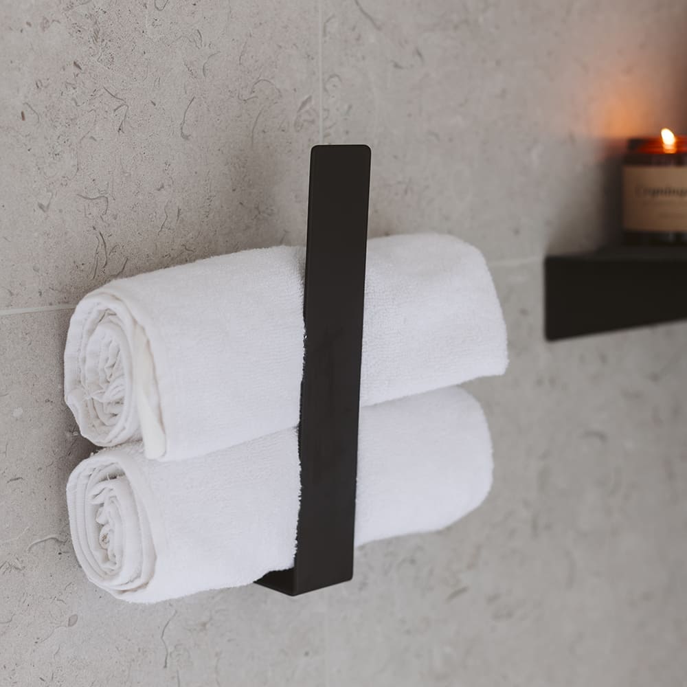 Porte-serviettes Base - Noir Mat