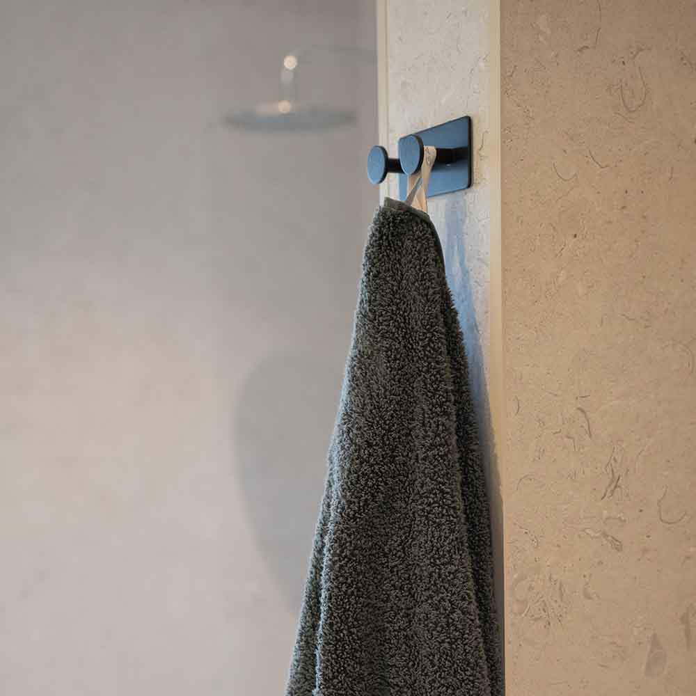 Patère Porte-serviette Base 210 2-patère - Noir Mat