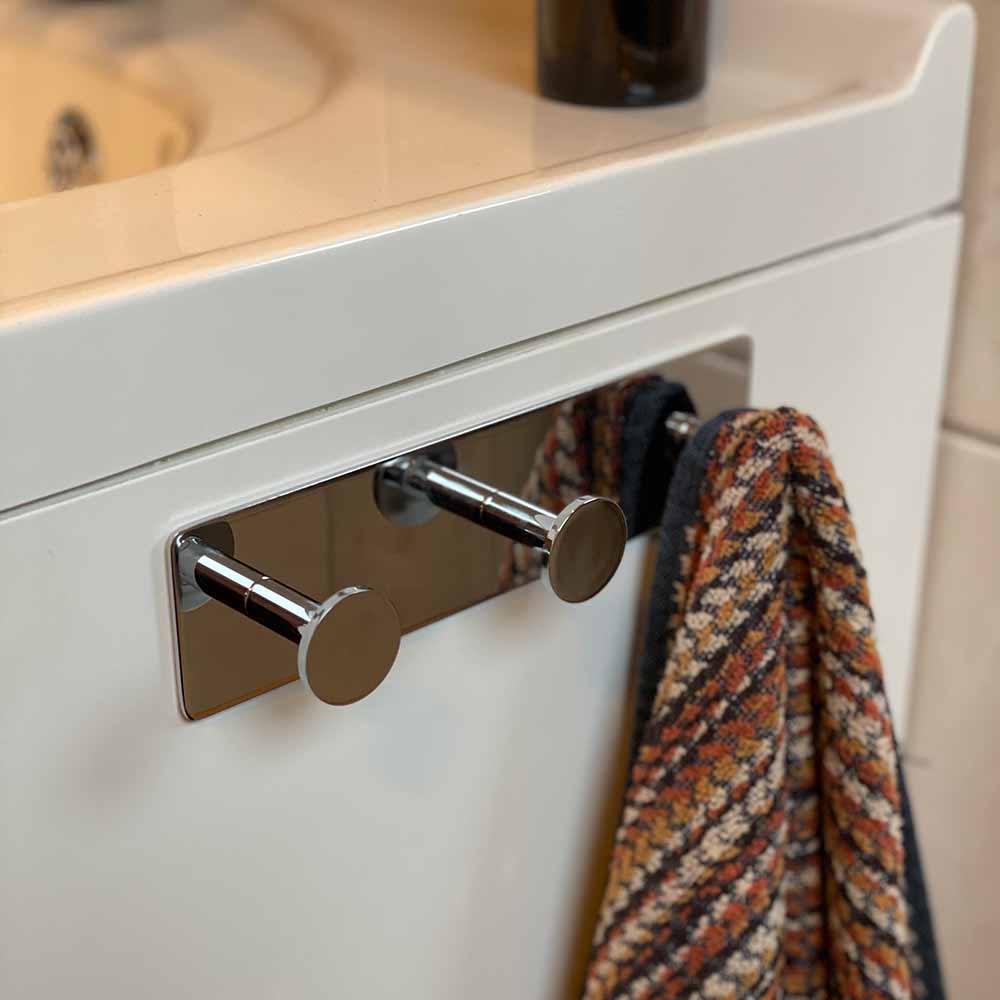 Patère Porte-serviettes Base 210 3-patère - Chrome