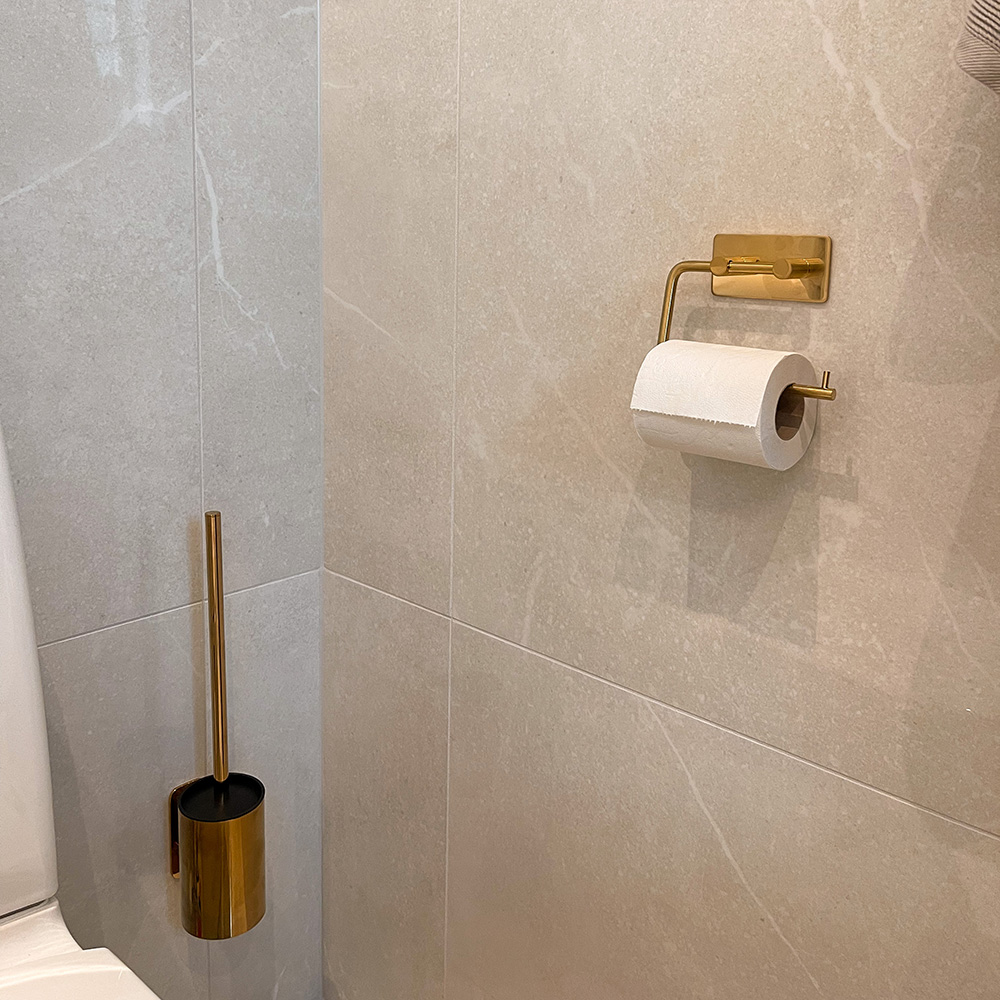 Brosse Toilette Solid - Laiton Poli