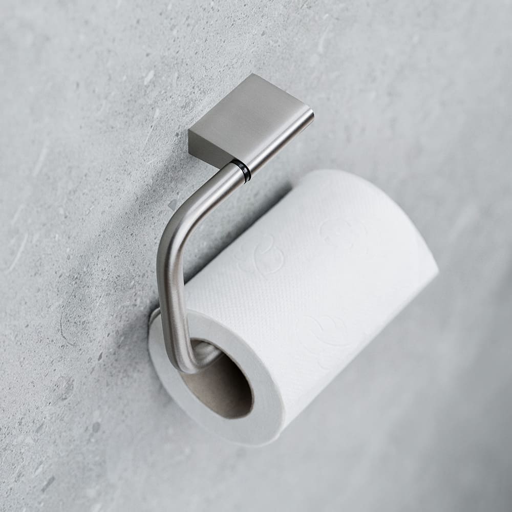 Porte Papier Toilette Flow - Nickel Brossé