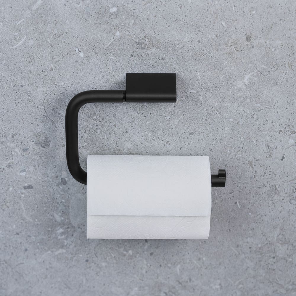 Porte Papier Toilette Flow - Noir Mat