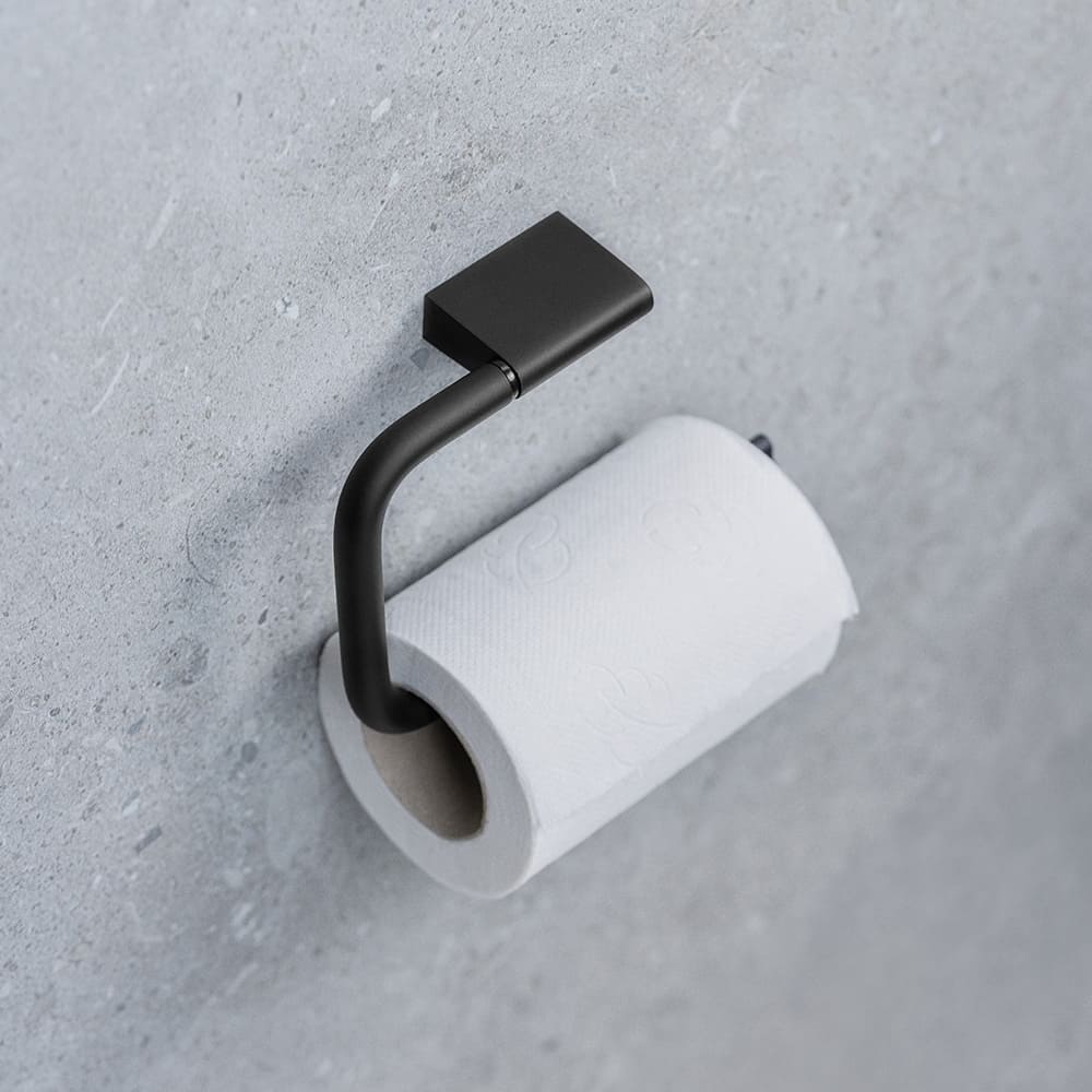 Porte Papier Toilette Flow - Noir Mat