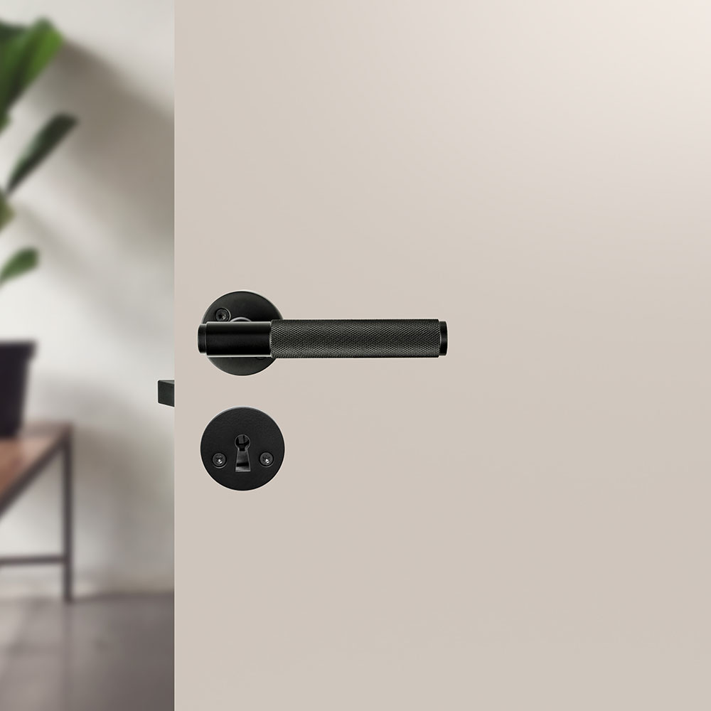 Poignée De Porte Riff - Norme Scandinave - Noir Mat