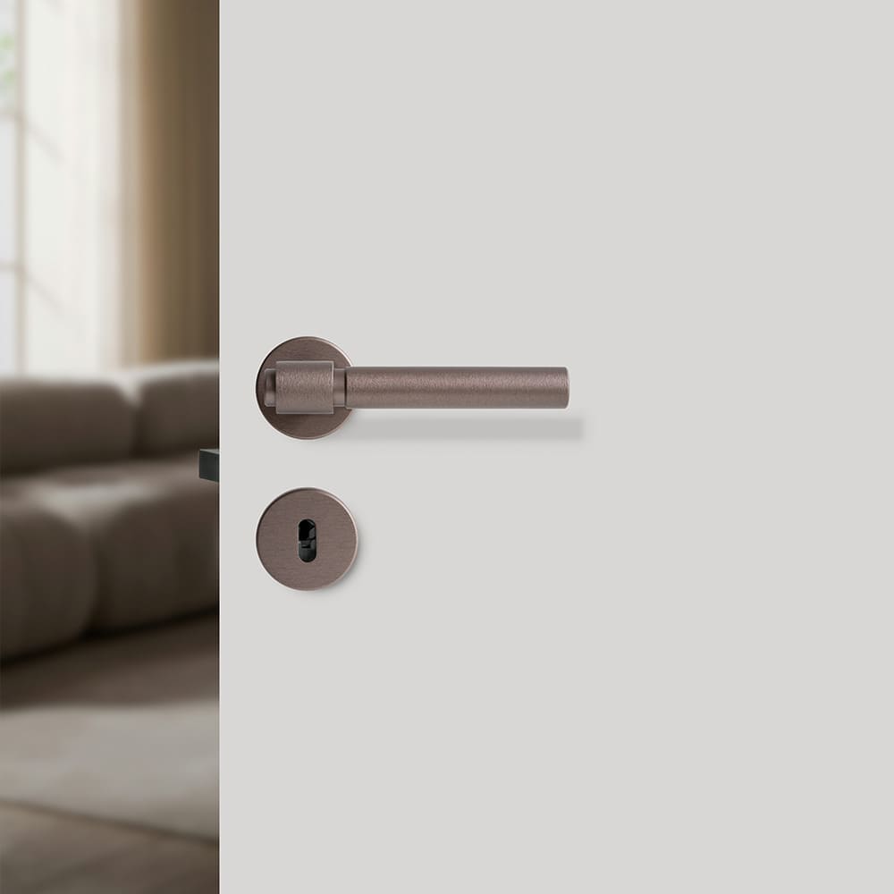 Poignée De Porte Helix 200 unie - Bronze Foncé