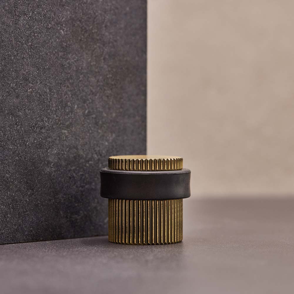 Butée De Porte Helix Stripe - Bronze antique