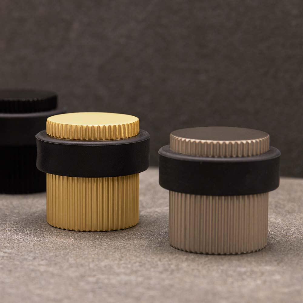 Butée De Porte Helix Stripe - Laiton