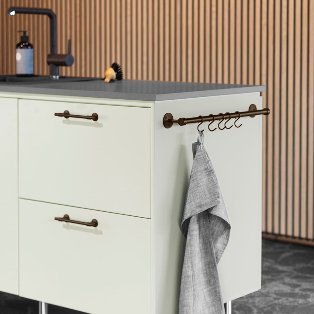 Barre De Cuisine Murale Aveny - 600mm - Complet -  Laiton Bruni