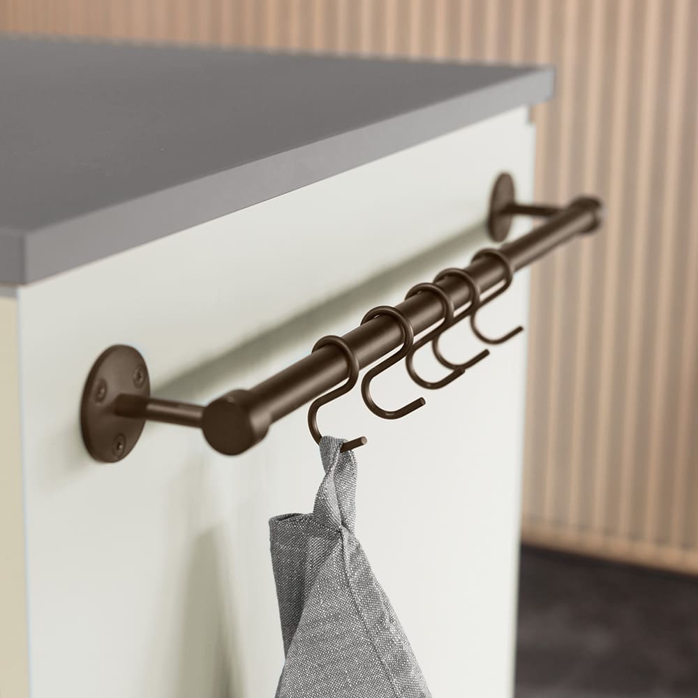 Barre De Cuisine Murale Aveny - 600mm - Complet -  Laiton Bruni