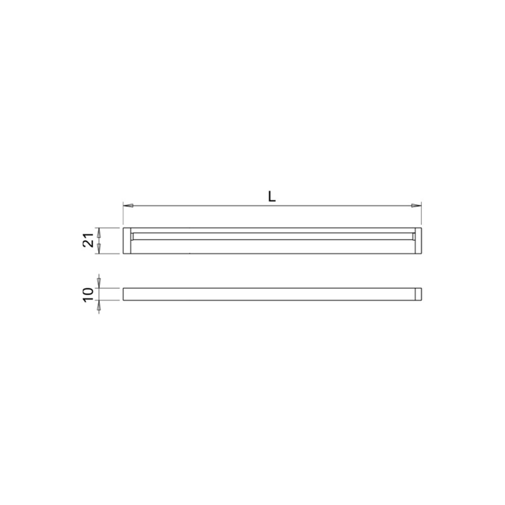 Profil LED Blade - 2000 mm - Noir Mat