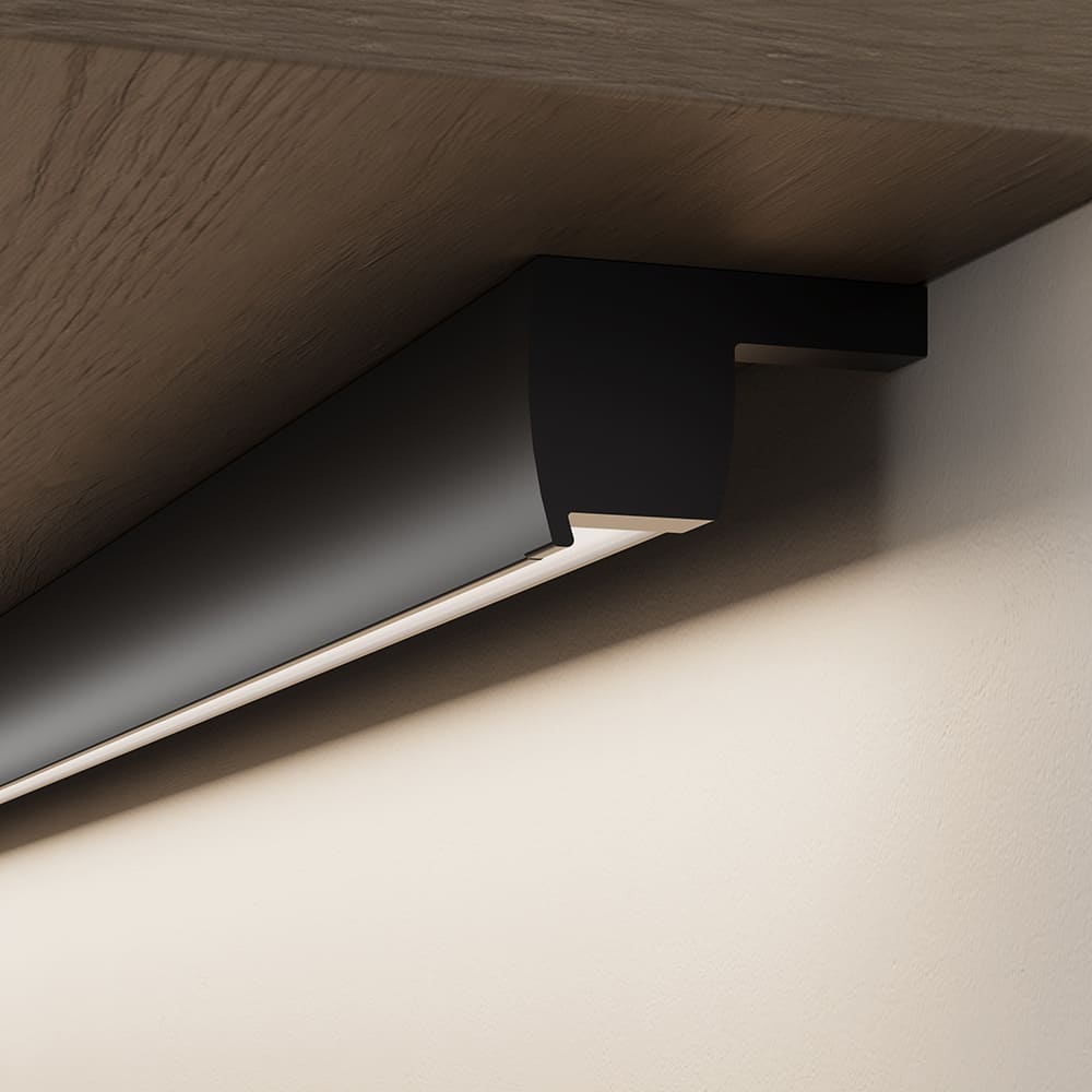 Profil LED Tuby - 2000mm - Noir